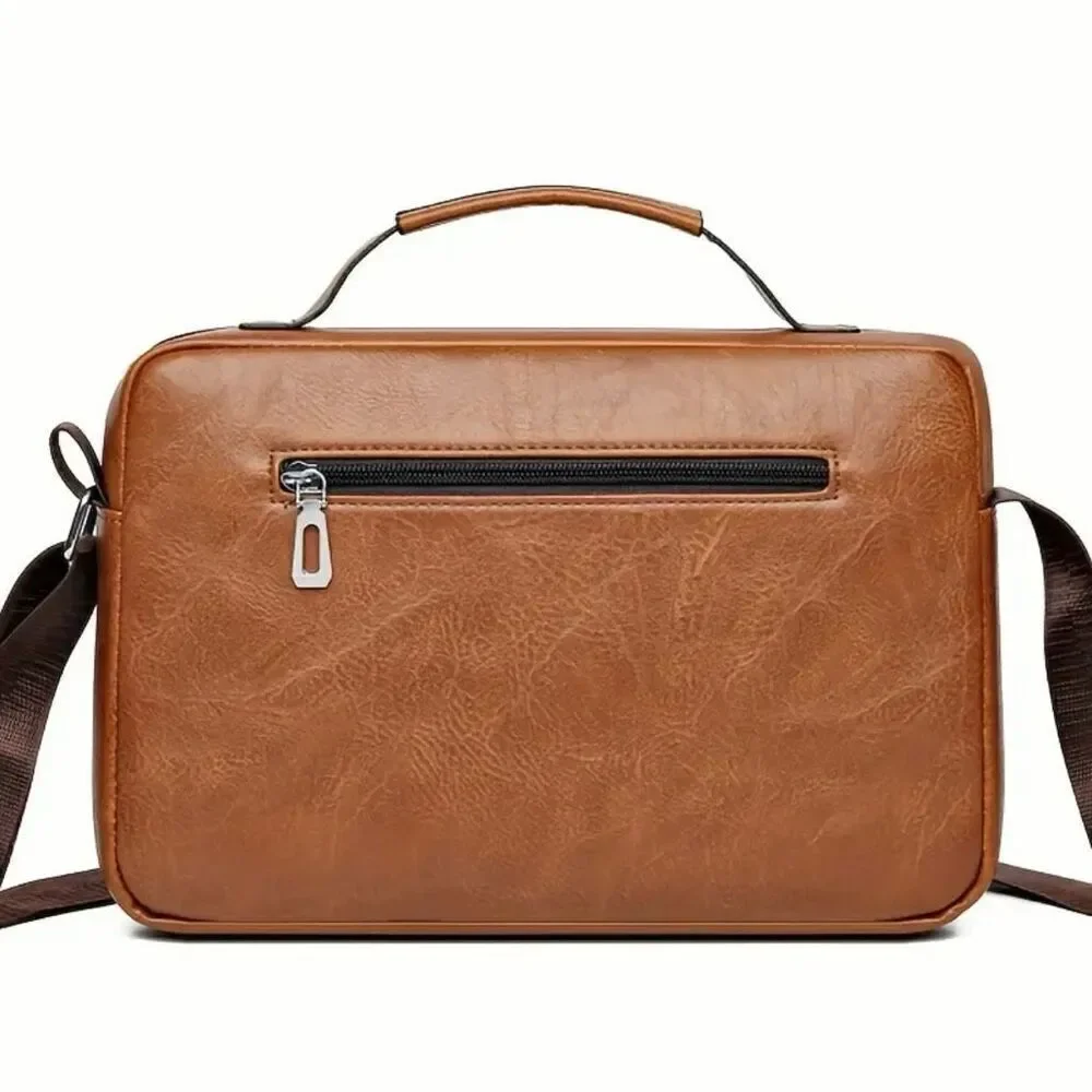 NWT CarlKimu Vintage Camel Tan Shoulder Spacious Multi-Pocket Office Travel Bag